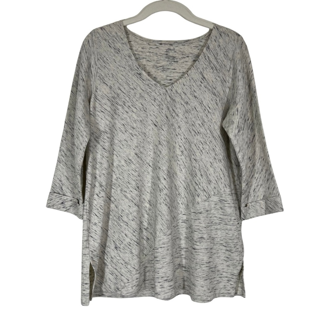 Purejill 100% cotton Tunic Top Womens Size XS Petite Space Dye
